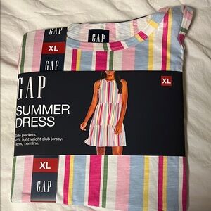 NEW GAP Striped Summer Dress Size XL NWT